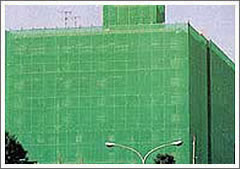 green construction building scaffolding safety net